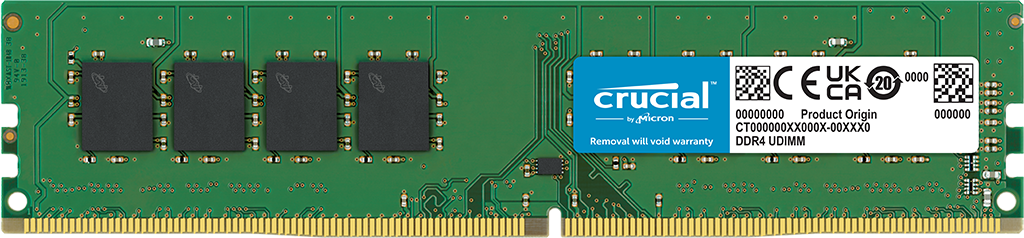 Crucial 8GB DDR4-3200 UDIMM | CT8G4DFRA32A | Crucial EU